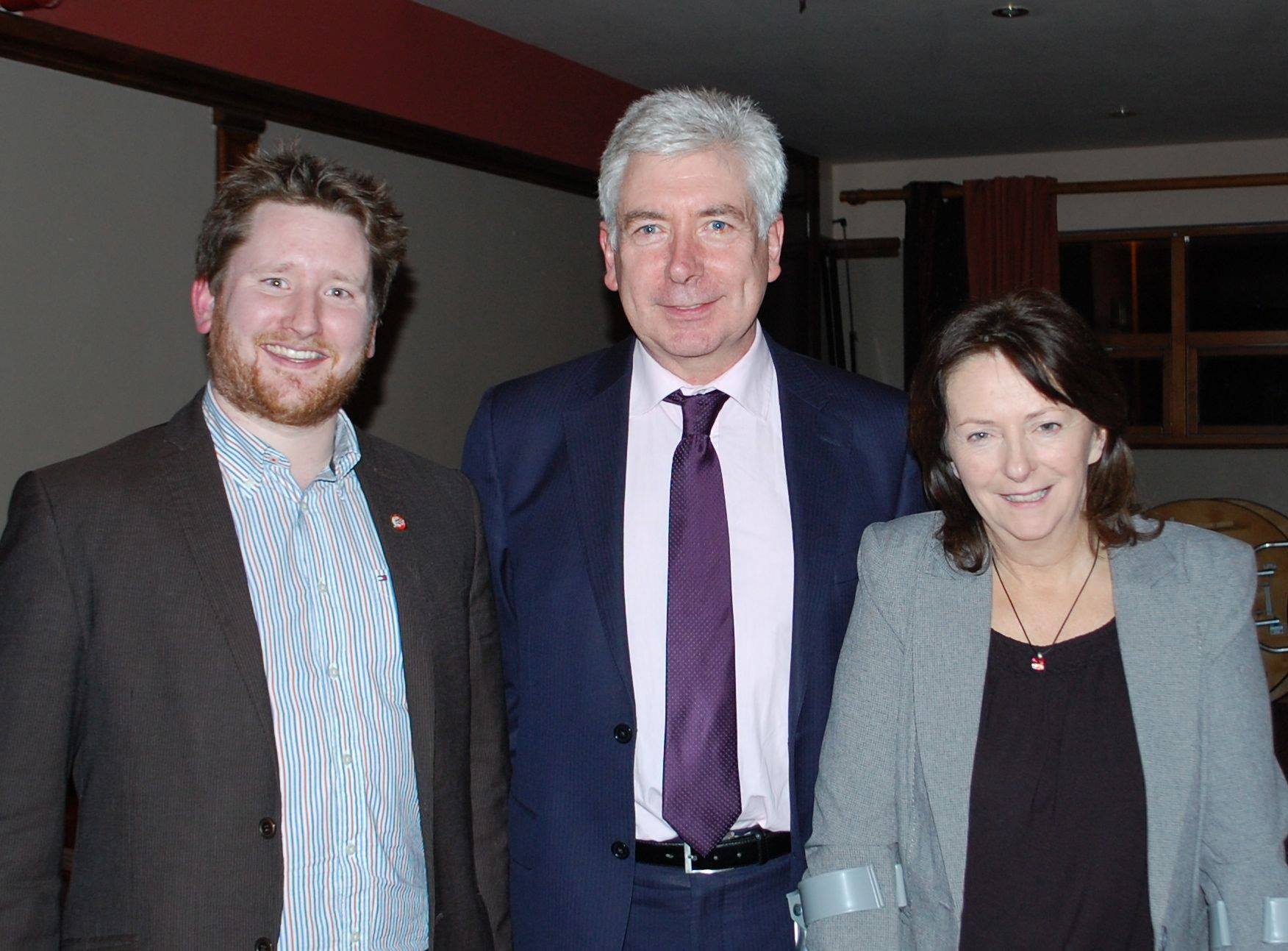 Peter O'Brien, Alex White TD and Cllr Lettie McCarthy